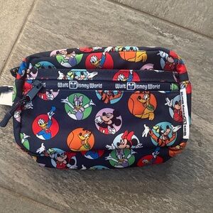 Walt Disney World Character Print Pouch - Navy with Multicolor Circles